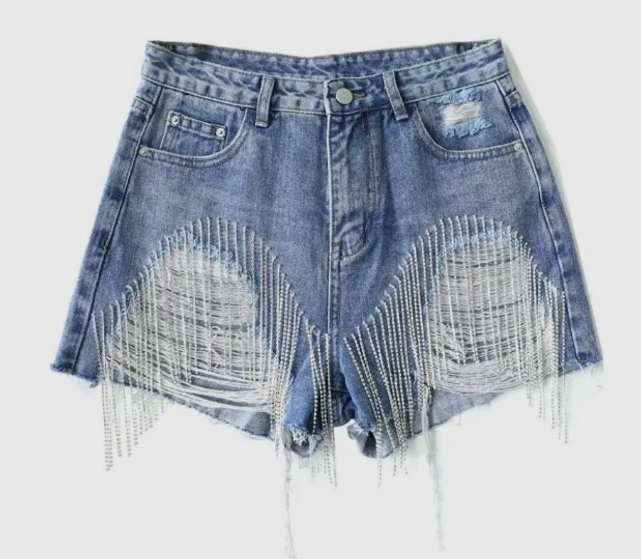 Taylor rhinestone cutoffs