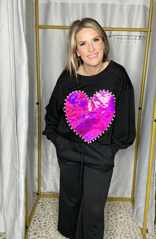 Pearl Heart Pullover